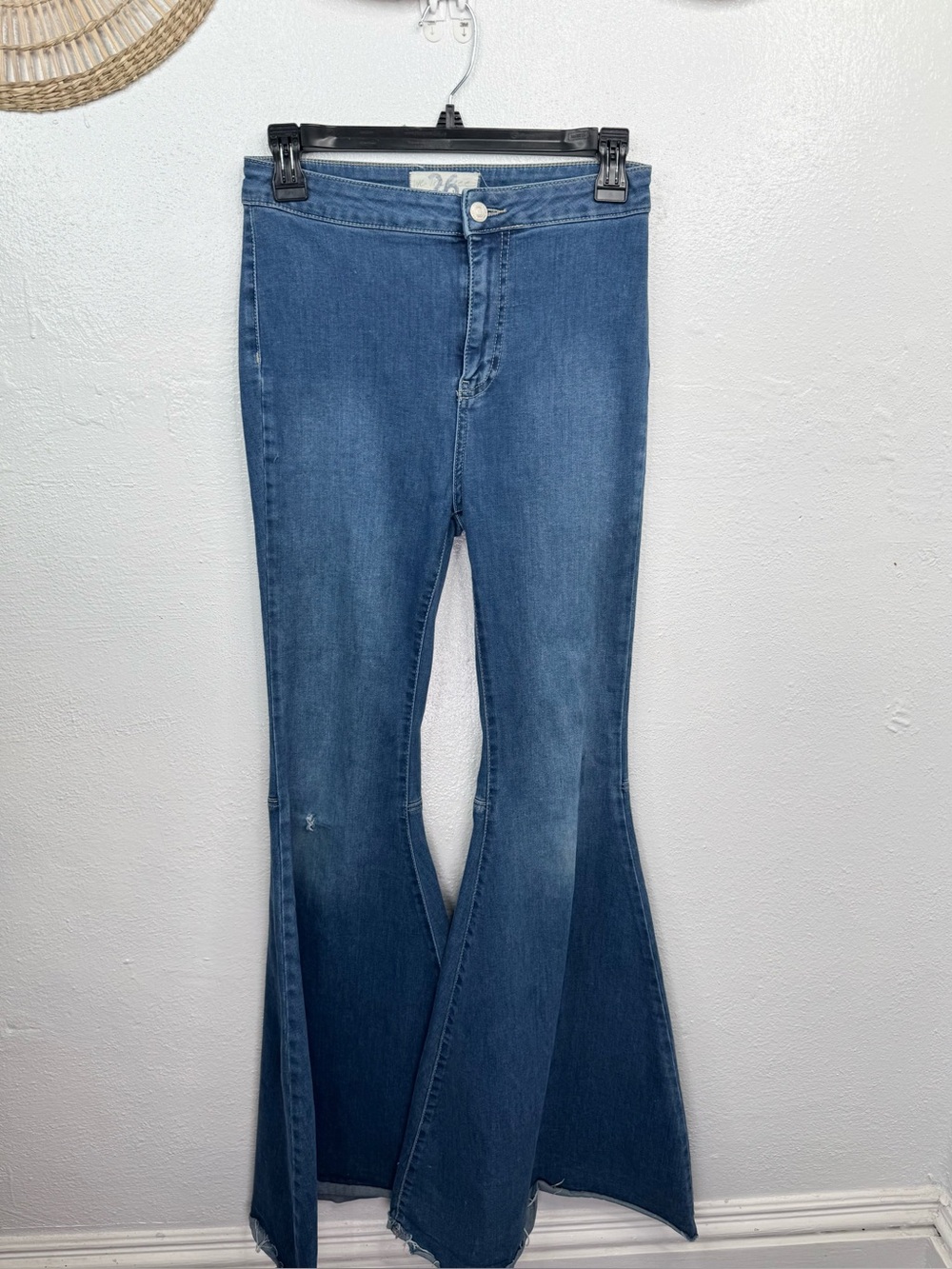 Free People We The Free Just Float On Flare Jeans Womens 26 Blue High Rise